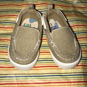 Wonder nation size 3 toddler/baby shoes tan EUC
